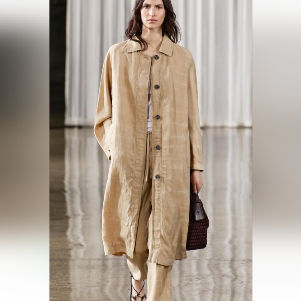 Zara ZW Collection Oversized Washed Trench Coat Sz-L
